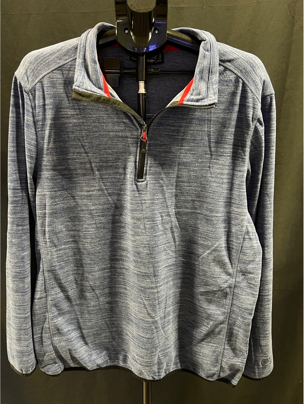 Avalanche Outdoor Supply Co Men’s XL 1/4 Zip Pullover Gray Blue Red Stretch
